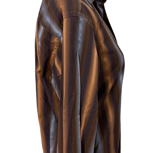 Banana Republic Men’s Blue/Brown French Cuff Dress Shirt - Picture 4 of 11